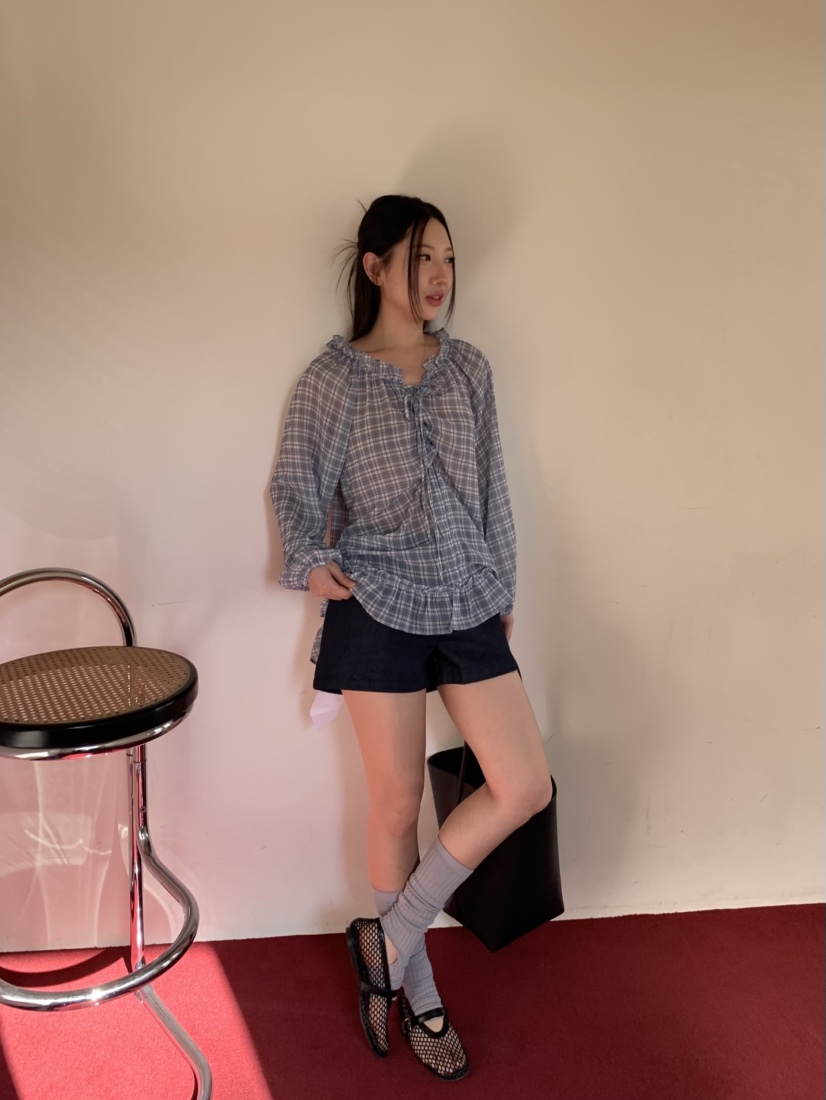 MURMUR韓國直郵㊣東大門實拍女裝新款人氣時尚熱賣襯衫蕾絲衫MURMUR襯衫/蕾絲衫