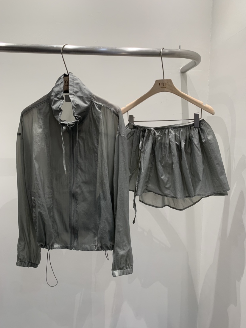 MURMUR直郵韓國代購㊣女裝新品25春夏人氣時尚推薦套裝連帽衫MURMUR套裝圖色2