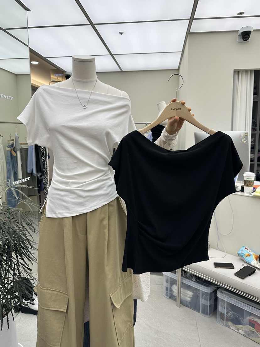 I MFACT直郵韓國代購㊣女裝新品時尚休閑25春夏人氣推薦T恤I MFACTT恤