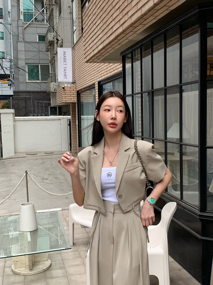 REVE CITE-L直郵韓國代購㊣女裝新品時尚休閑推薦夾克短款REVE CITE夾克