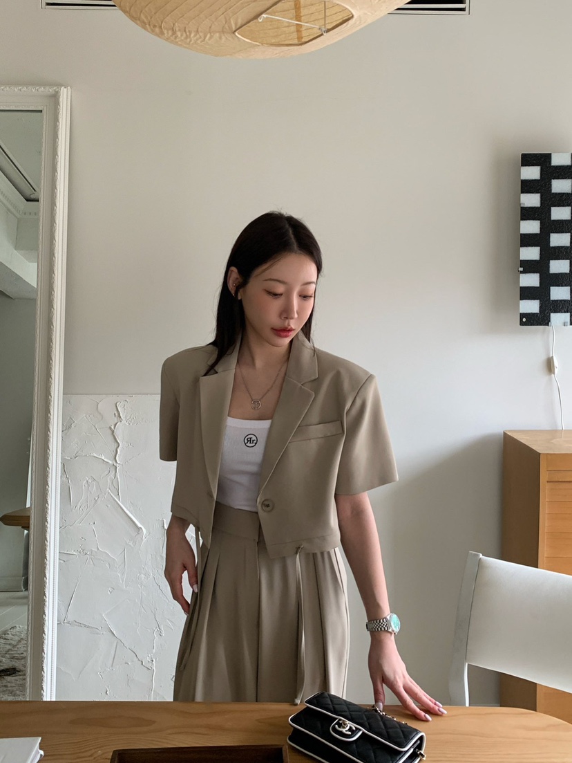 REVE CITE-L直郵韓國代購㊣女裝新品時尚休閑推薦夾克短款REVE CITE夾克