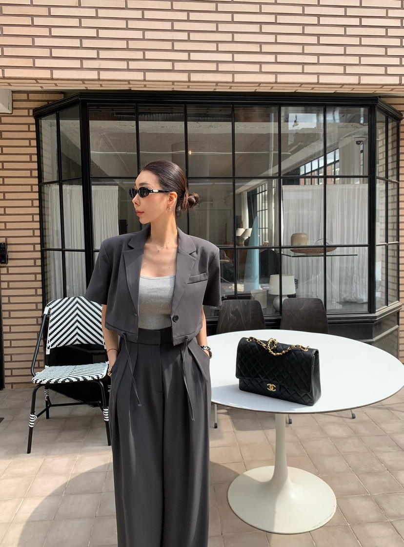 REVE CITE-L直郵韓國代購㊣女裝新品時尚休閑推薦夾克短款REVE CITE夾克圖色2