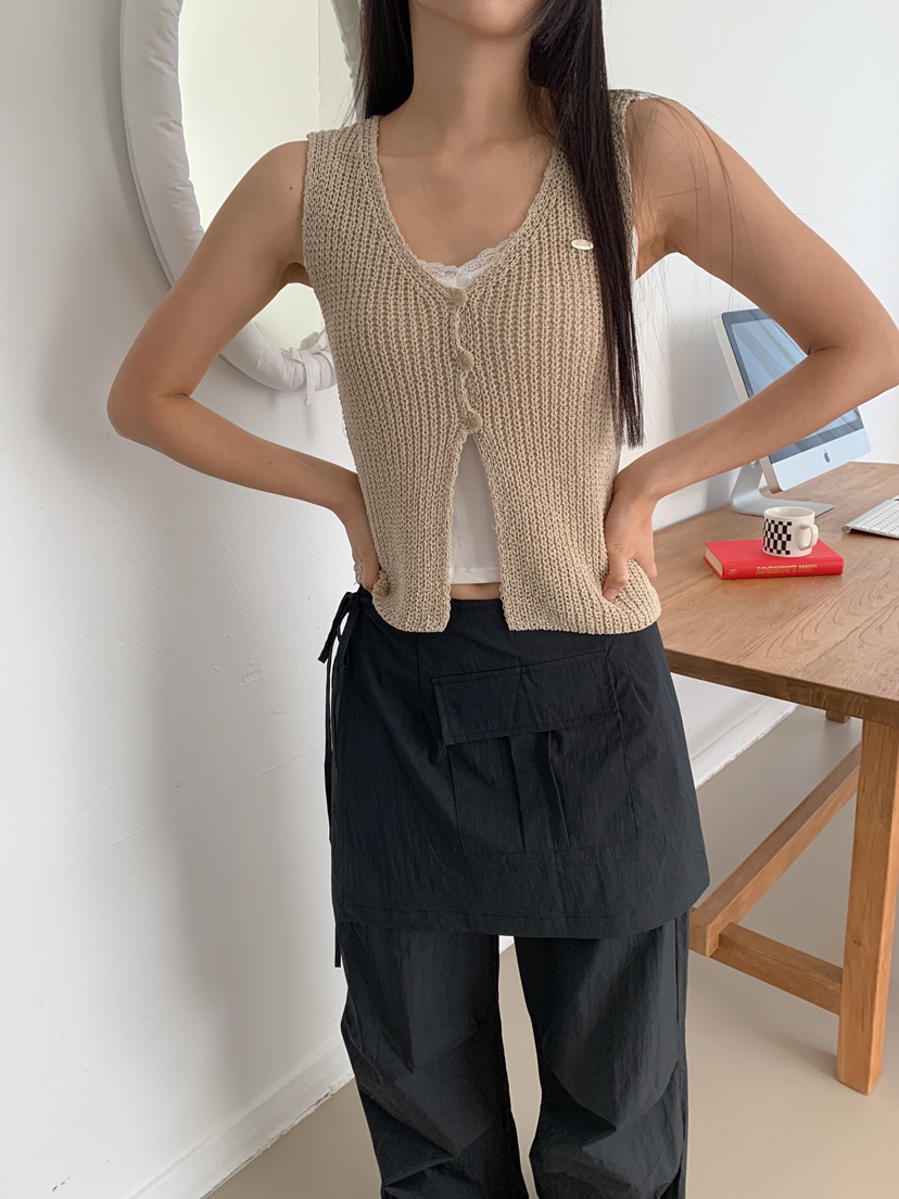 GOYOU韓國㊣直郵東大門代購女裝新款推薦時尚吊帶背心羊毛衫de goyou吊帶/背心
