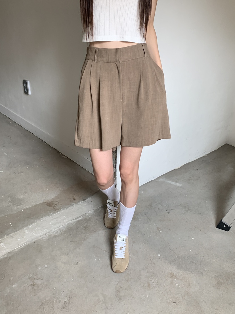 COME OPEN韓國直郵㊣東大門實拍女裝新品時尚人氣25春夏短褲COMP-(COME OPEN)短褲