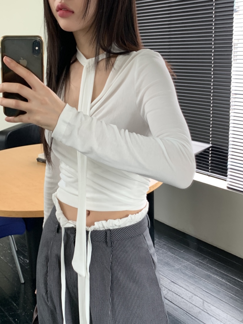 MURMUR直郵韓國代購㊣女裝新款人氣熱賣休閑推薦時尚長袖T恤MURMUR長袖T恤
