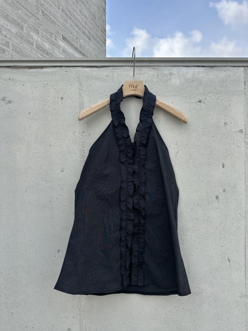 MURMUR韓國直郵㊣東大門實拍女裝新品人氣推薦吊帶背心荷葉邊MURMUR吊帶/背心圖色1