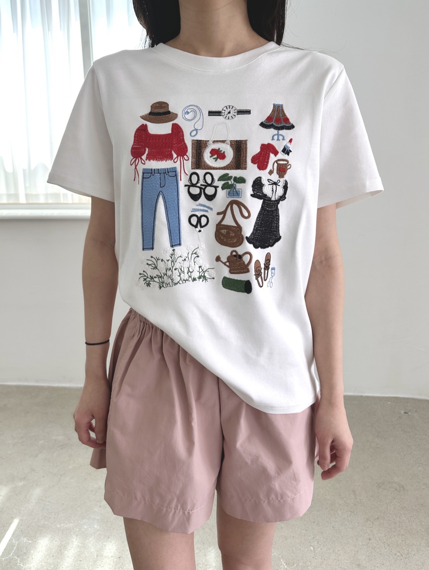 CLASSY-O直郵韓國代購㊣女裝新品人氣推薦熱賣休閑T恤刺繡CLASSY-OT恤
