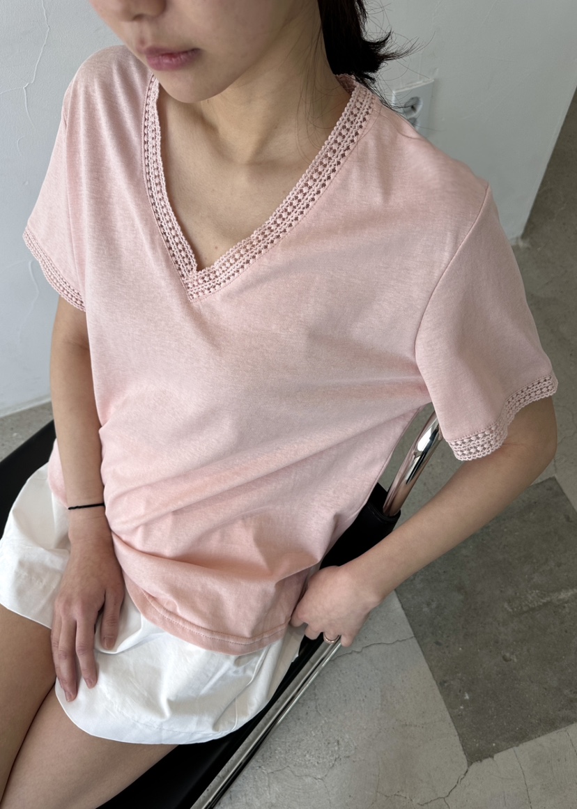 CLASSY-O直郵韓國代購㊣女裝新款推薦人氣熱賣25春夏T恤V領CLASSY-OT恤