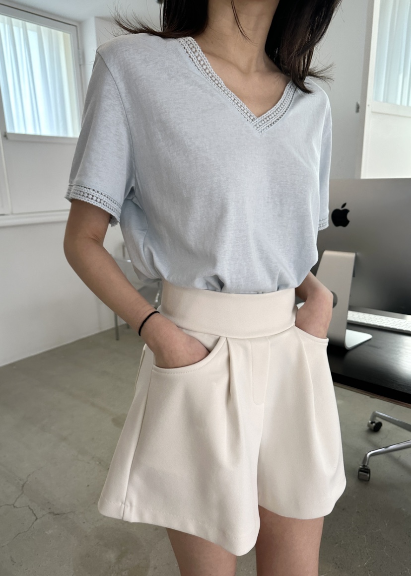CLASSY-O直郵韓國代購㊣女裝新款推薦人氣熱賣25春夏T恤V領CLASSY-OT恤