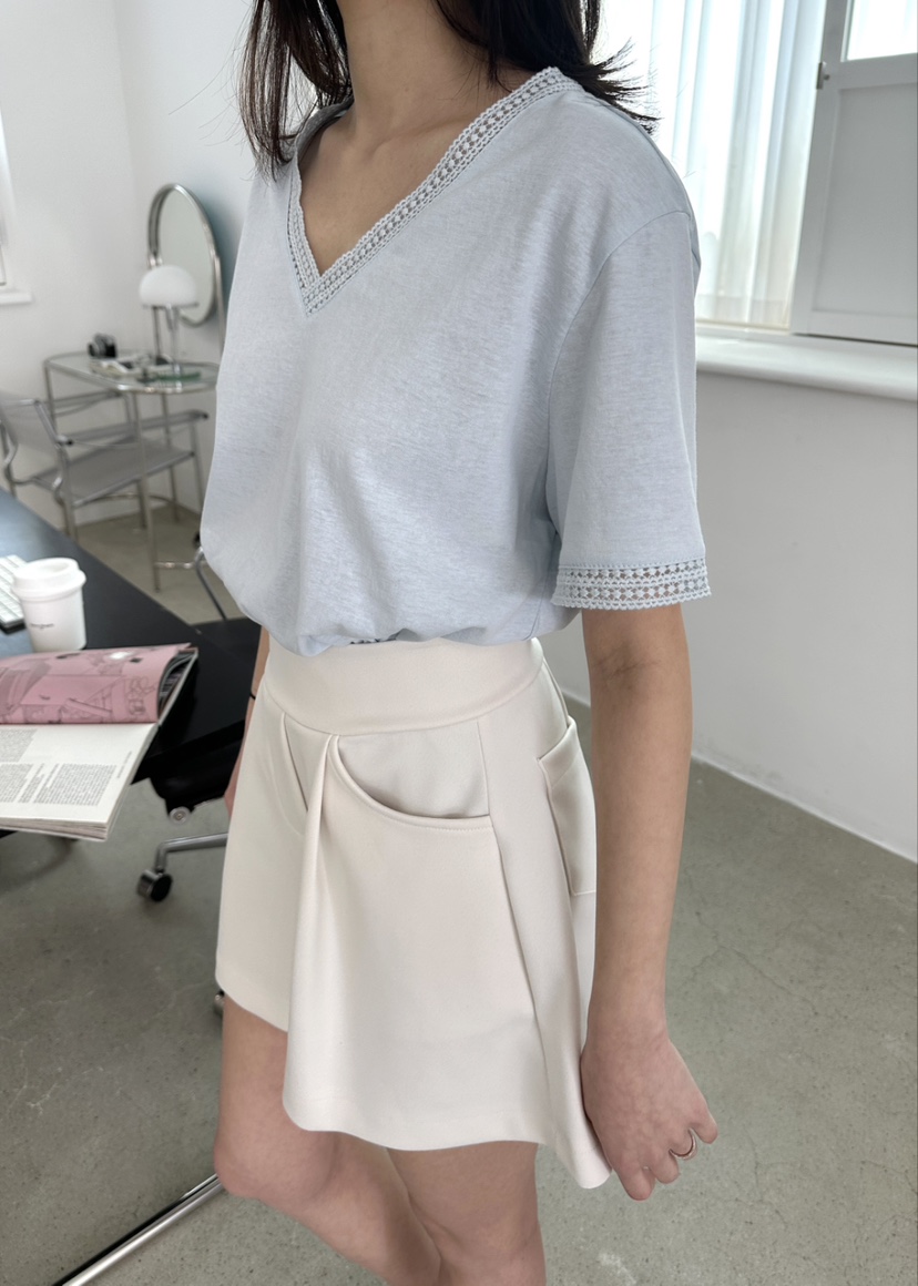 CLASSY-O直郵韓國代購㊣女裝新款推薦人氣熱賣25春夏T恤V領CLASSY-OT恤