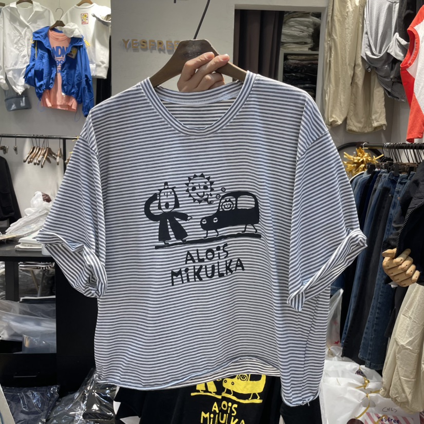 YESFREE韓國直郵㊣東大門實拍女裝新品休閑推薦熱賣時尚T恤YESFREET恤圖色3