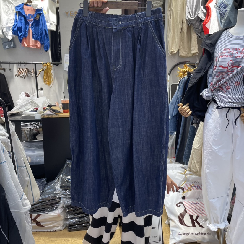 YESFREE韓國直郵㊣東大門實拍女裝新品25春夏推薦休閑褲天絲YESFREE休閑褲圖色1