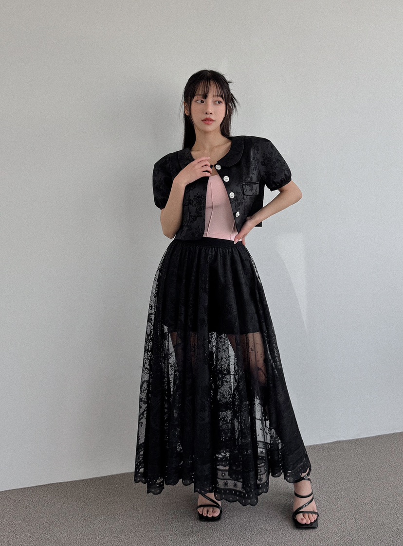 SLIT韓國㊣直郵東大門代購女裝新品推薦人氣休閑時尚25春夏長裙SLIT長裙