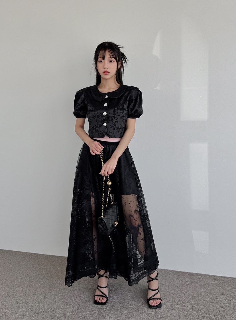 SLIT韓國㊣直郵東大門代購女裝新品推薦人氣休閑時尚25春夏長裙SLIT長裙