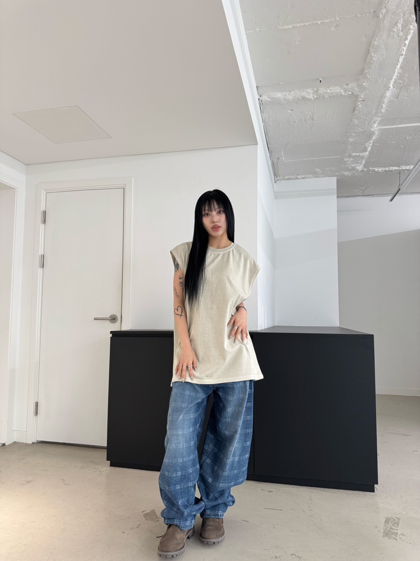 SEEOT韓國直郵㊣女裝新款人氣時尚25春夏熱賣休閑推薦吊帶背心GGD吊帶/背心圖色2