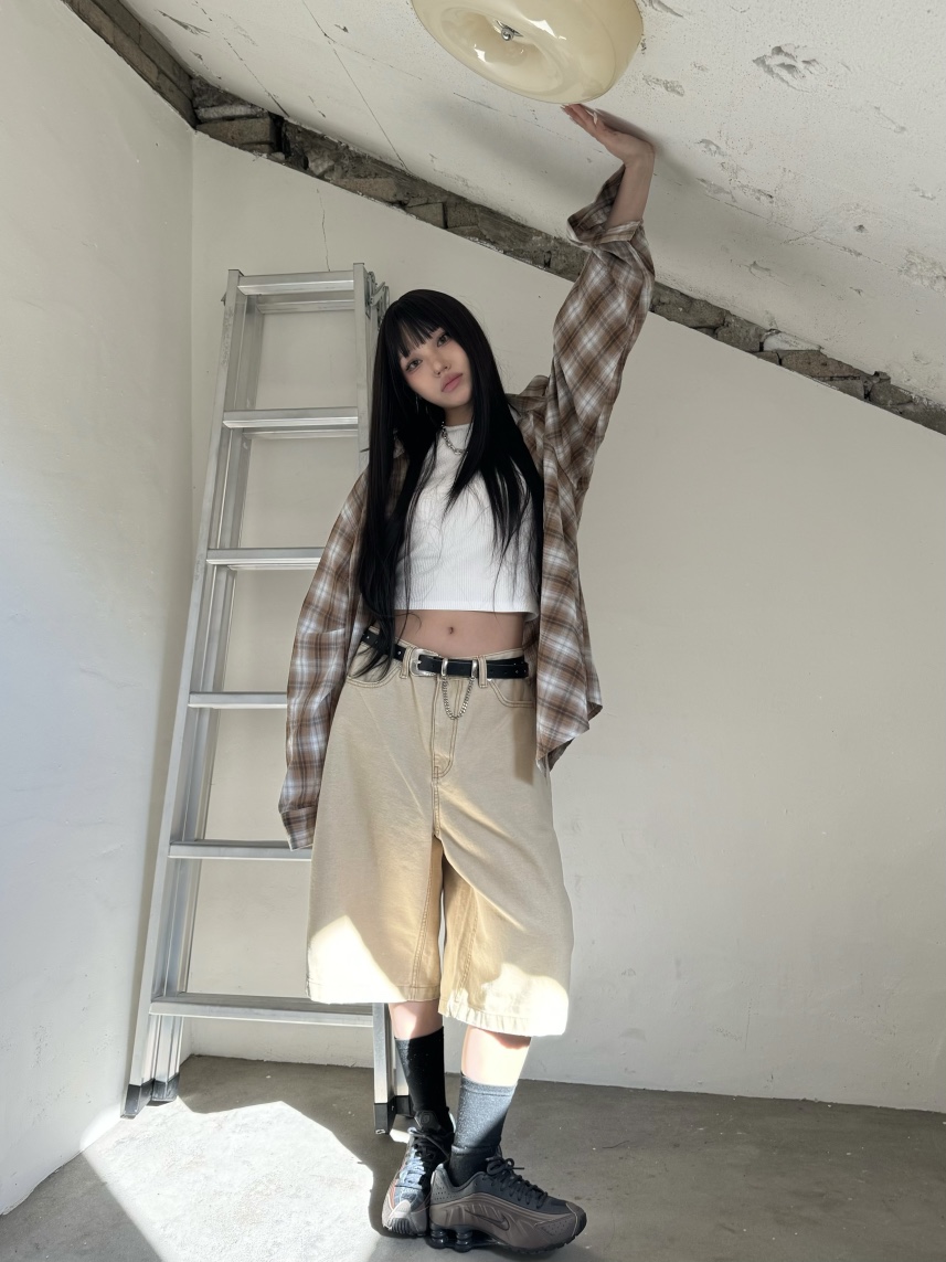 SEEOT韓國直郵㊣女裝新款25春夏推薦休閑熱賣人氣短褲不含腰帶GGD短褲圖色3