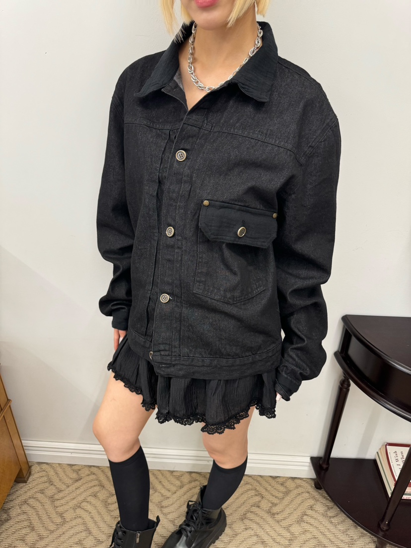 SEEOT韓國直郵㊣女裝新款時尚25春夏推薦熱賣人氣休閑夾克雙層GGD夾克圖色2