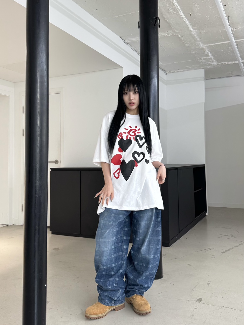 SEEOT韓國㊣直郵東大門代購女裝新品25春夏休閑熱賣人氣T恤GGDT恤圖色2