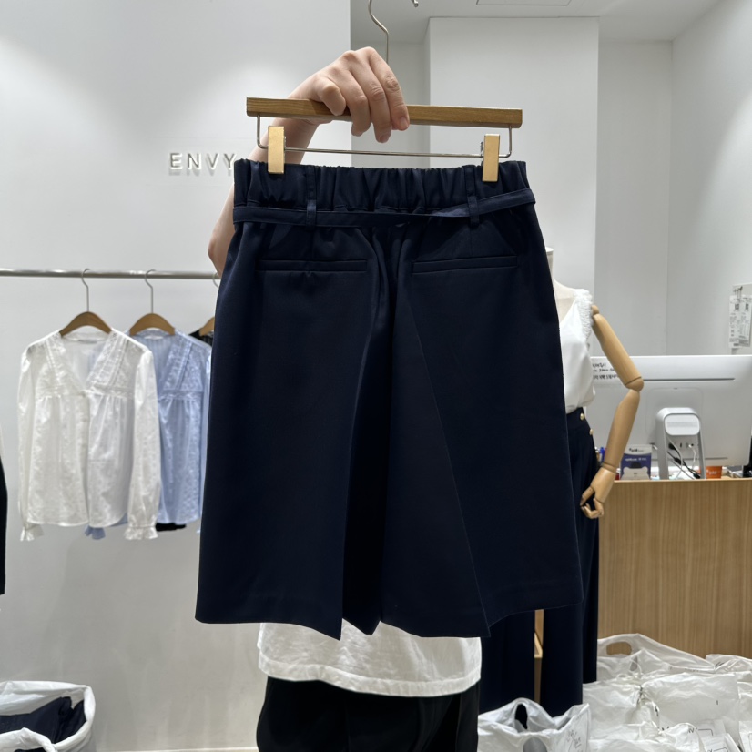 ENVY韓國直郵㊣女裝新品人氣熱賣時尚休閑25春夏短褲含腰帶ENVY短褲
