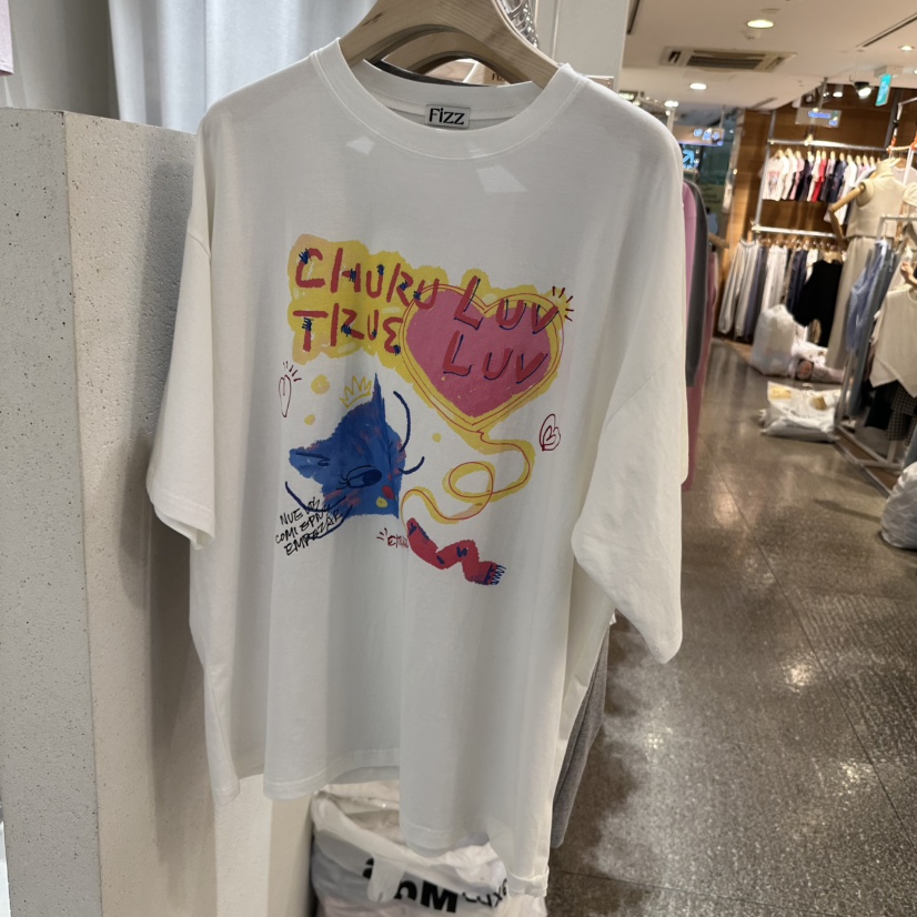 FIZZ韓國直郵㊣女裝新品25春夏推薦時尚休閑熱賣人氣T恤FIZZT恤圖色2