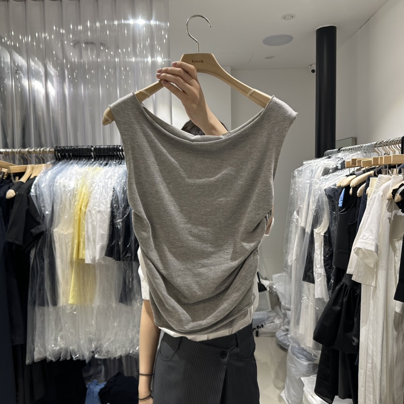 GREEK韓國㊣直郵東大門代購女裝新品25春夏推薦休閑吊帶背心GREEK吊帶/背心圖色2