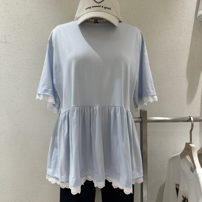 FIZZ韓國直郵㊣東大門實拍女裝新款時尚25春夏熱賣休閑人氣T恤FIZZT恤圖色3