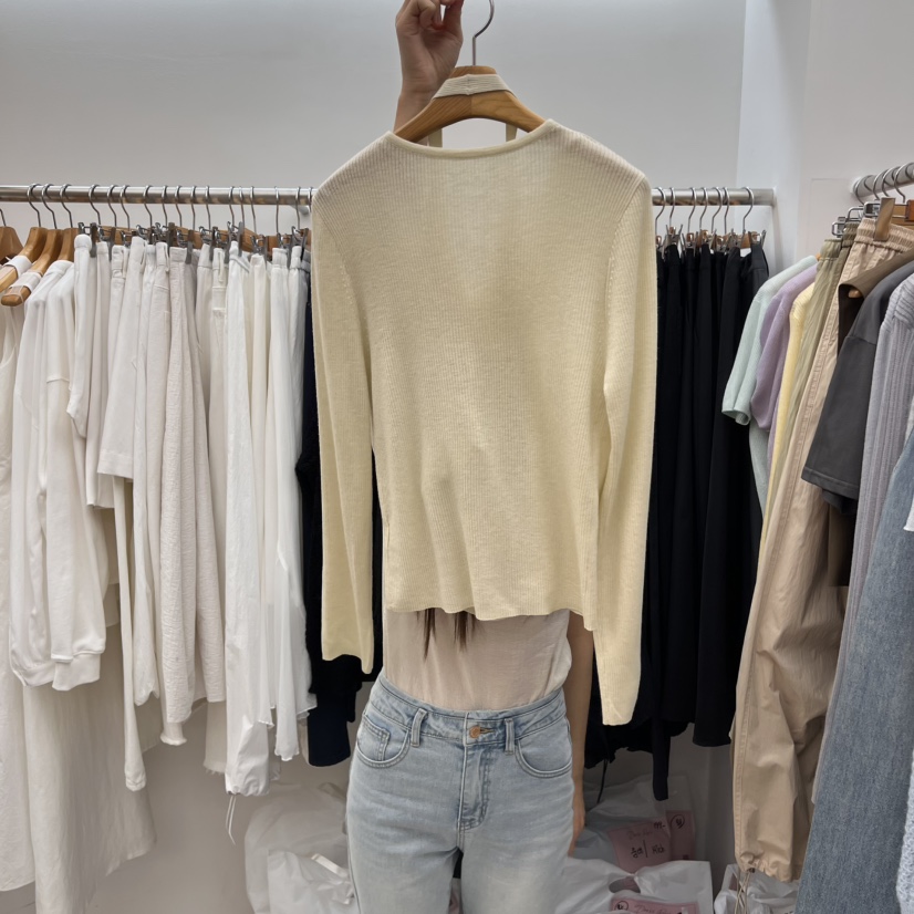 DRESS ROOM直郵韓國代購㊣女裝新款時尚針織衫不含內搭開衫DRESS ROOM針織衫