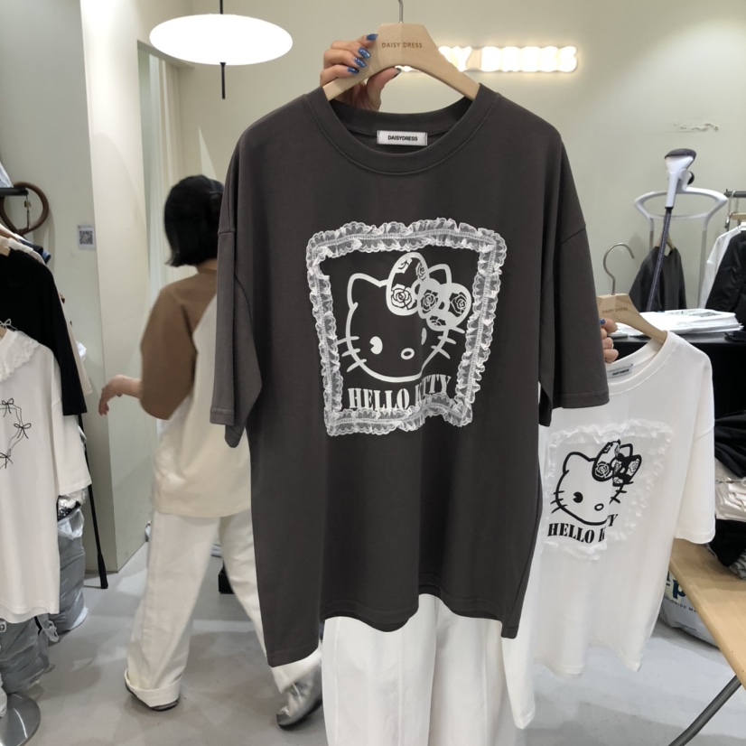 DAISY DRESS韓國直郵㊣東大門實拍女裝新款25春夏推薦人氣T恤DAISY DRESST恤圖色2