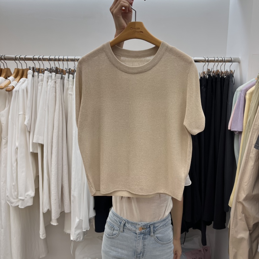 DRESS ROOM韓國直郵㊣女裝新品時尚推薦人氣25春夏針織衫圓領DRESS ROOM針織衫圖色2