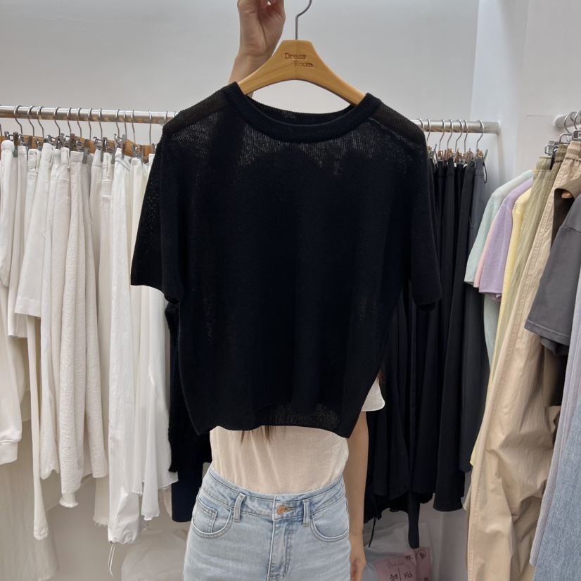 DRESS ROOM韓國直郵㊣女裝新品時尚推薦人氣25春夏針織衫圓領DRESS ROOM針織衫圖色3