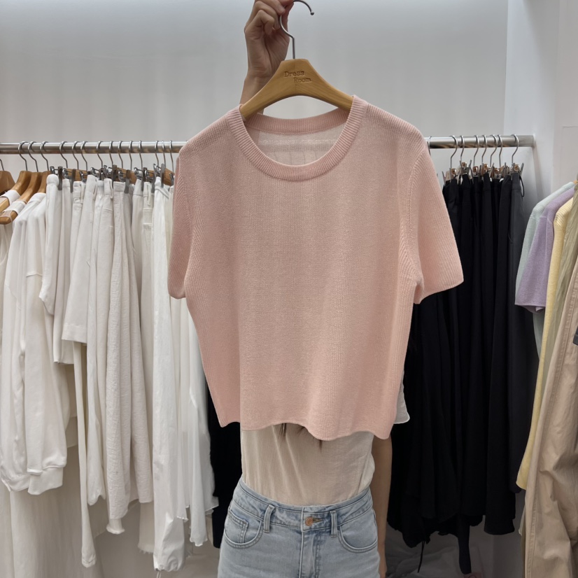DRESS ROOM韓國直郵㊣女裝新品時尚推薦人氣25春夏針織衫圓領DRESS ROOM針織衫圖色4
