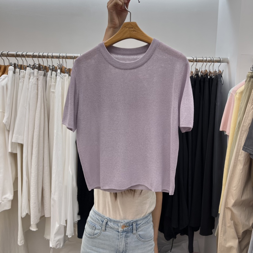 DRESS ROOM韓國直郵㊣女裝新品時尚推薦人氣25春夏針織衫圓領DRESS ROOM針織衫圖色5
