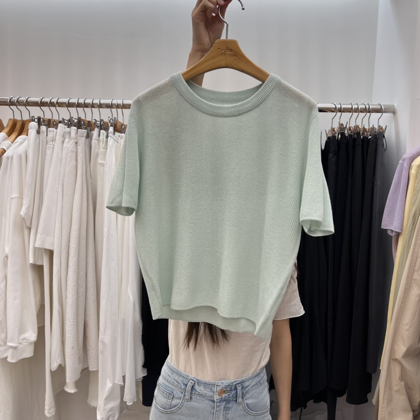 DRESS ROOM韓國直郵㊣女裝新品時尚推薦人氣25春夏針織衫圓領DRESS ROOM針織衫圖色6
