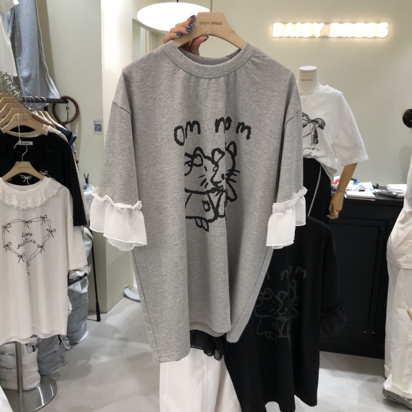 DAISY DRESS韓國直郵㊣東大門實拍女裝新品休閑熱賣25春夏T恤DAISY DRESST恤圖色2