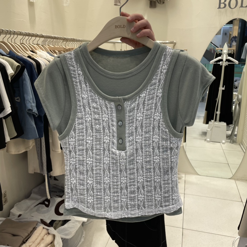 BOLD直郵韓國代購㊣女裝新品人氣休閑推薦熱賣25春夏時尚T恤BOLDT恤圖色2