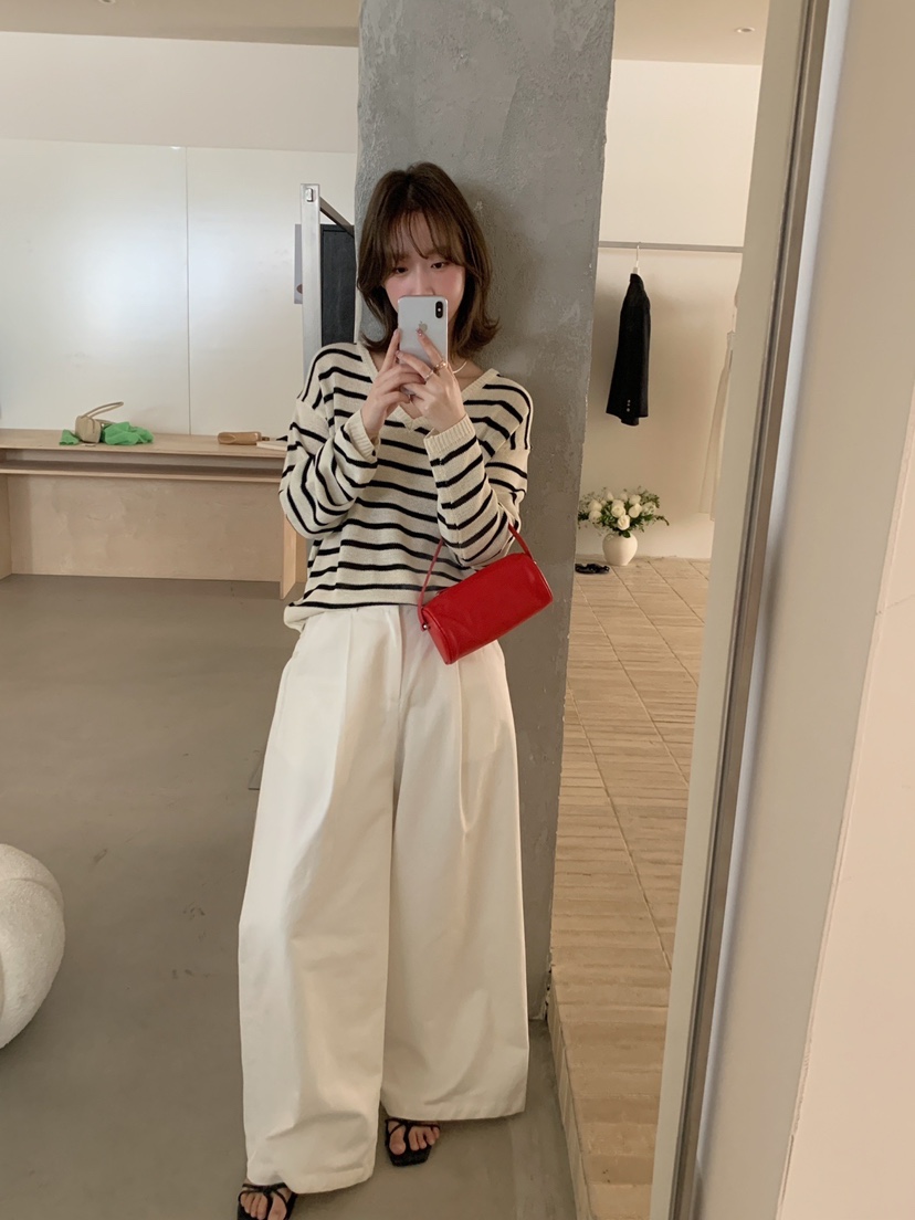 HER韓國㊣直郵東大門代購女裝新品推薦時尚休閑熱賣25春夏針織衫HER針織衫