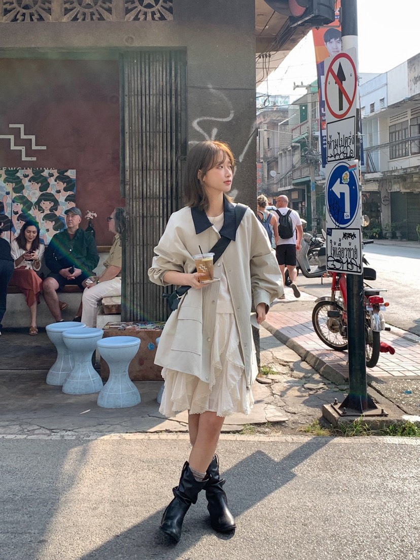 HER直郵韓國代購㊣女裝新款推薦休閑時尚25春夏熱賣人氣夾克HER夾克