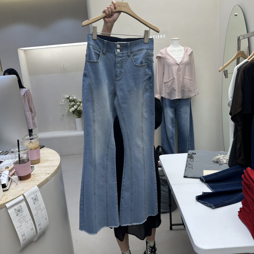 MATIERE韓國直郵㊣女裝新款25春夏熱賣人氣推薦時尚休閑牛仔褲MATIERE牛仔褲
