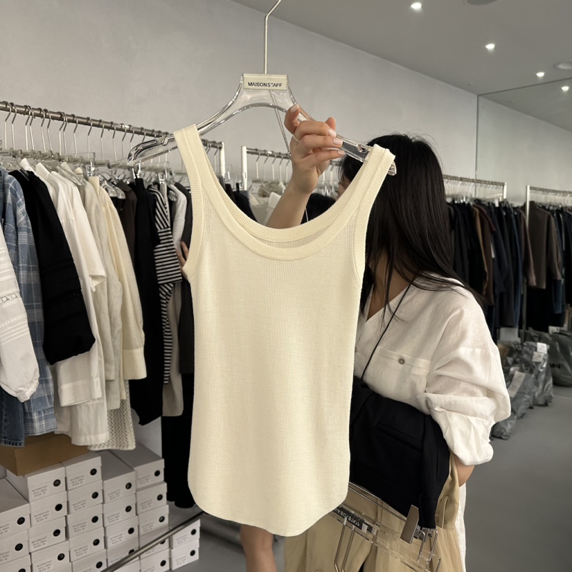 DOUBLE STANDARD/LE SMOKING/MAISONSTAFF直郵韓國代購㊣女裝新款時尚吊帶背心MAISONSTAFF吊帶/背心圖色2