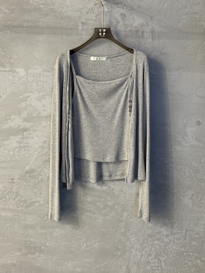 COME OPEN東大門代購女裝新品25春夏時尚人氣套裝套裝開衫COMP-(COME OPEN)套裝圖色2
