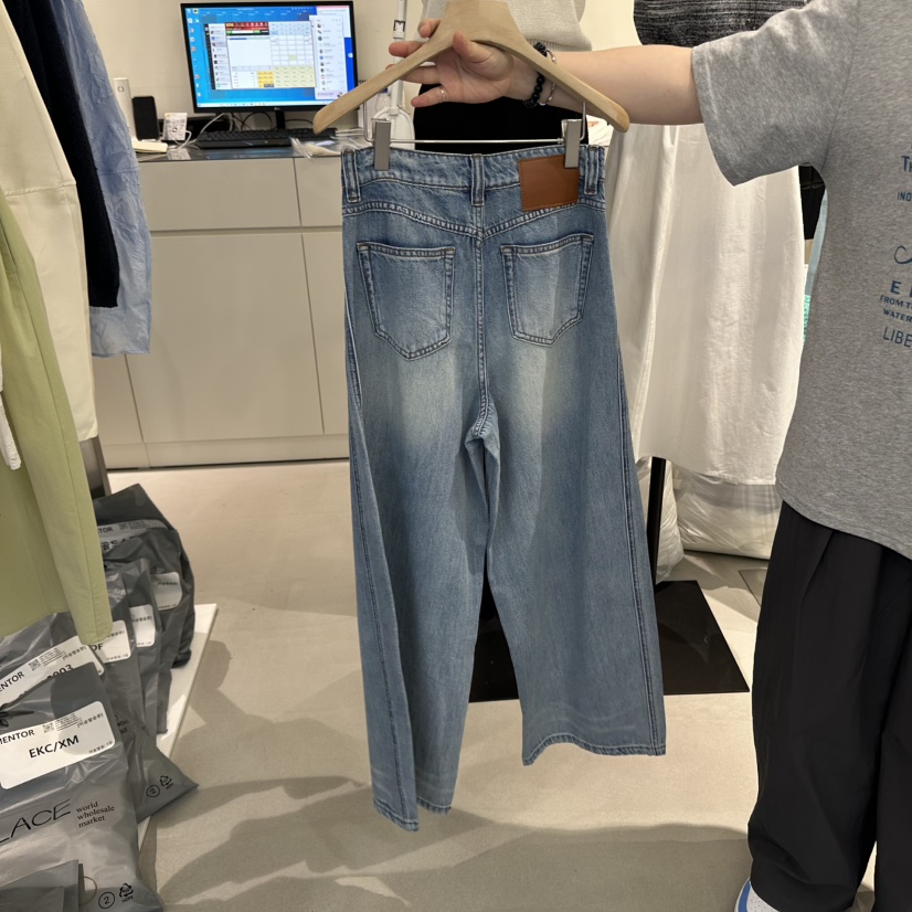 MENTOR直郵韓國代購㊣女裝新款推薦時尚休閑25春夏人氣牛仔褲MENTOR牛仔褲