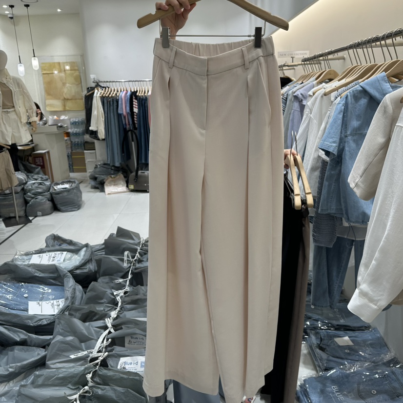 BLUEI-D韓國直郵㊣女裝新品推薦25春夏休閑休閑褲不含腰帶Blue i-d休閑褲圖色1