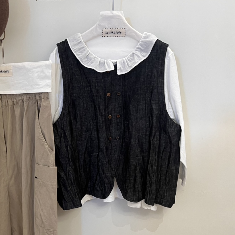 LE JARDINET直郵韓國代購㊣女裝新品人氣熱賣馬甲不含內搭LE JARDINET馬甲圖色2