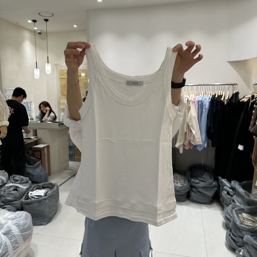 BLUEI-D直郵韓國代購㊣女裝新款時尚熱賣休閑25春夏吊帶背心Blue i-d吊帶/背心圖色5