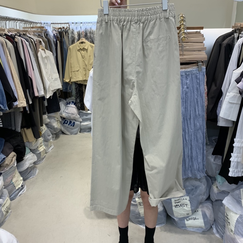 BANILLA.B韓國直郵㊣東大門實拍女裝新款25春夏推薦休閑褲STAINLESS休閑褲