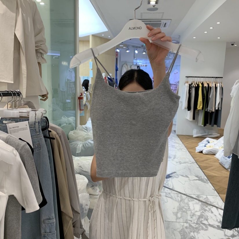 ALMOND韓國㊣直郵東大門代購女裝新款25春夏休閑人氣吊帶背心ALMOND吊帶/背心圖色2