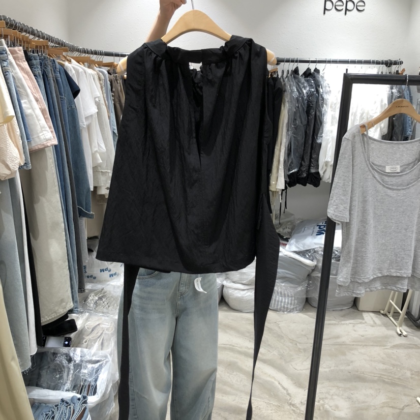 ALMOND PEPE韓國㊣直郵東大門代購女裝新品時尚襯衫蕾絲衫ALMOND PEPE襯衫/蕾絲衫