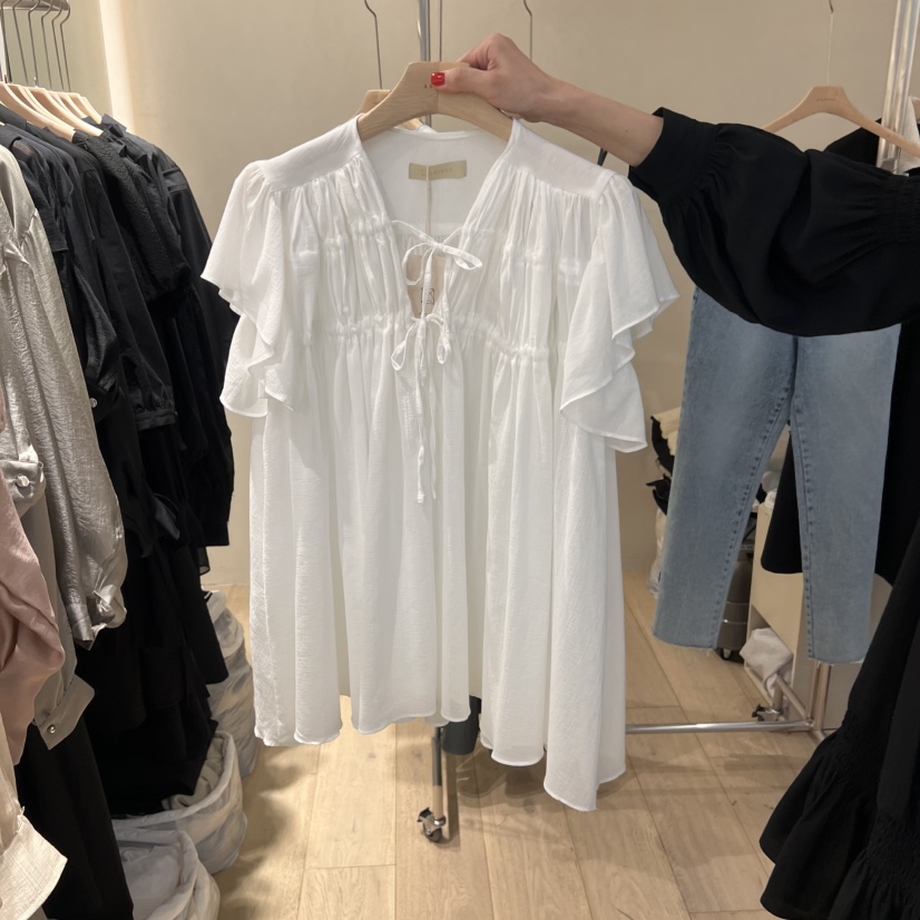 ARCHER直郵韓國代購㊣女裝新品25春夏熱賣休閑人氣襯衫蕾絲衫ARCHER襯衫/蕾絲衫圖色1