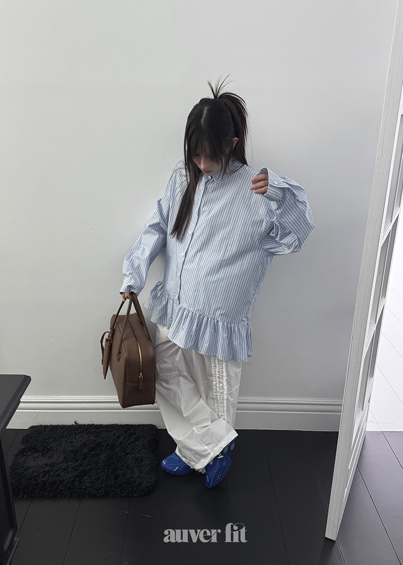 AUVERFIT韓國直郵㊣女裝新款人氣時尚推薦25春夏襯衫蕾絲衫AUVERFIT襯衫/蕾絲衫