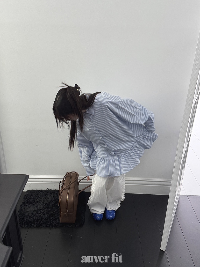 AUVERFIT韓國直郵㊣女裝新款人氣時尚推薦25春夏襯衫蕾絲衫AUVERFIT襯衫/蕾絲衫